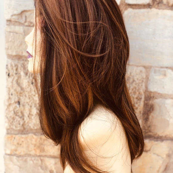 Fulllace Copper Ginger Brown Wig - Picture 4 of 16